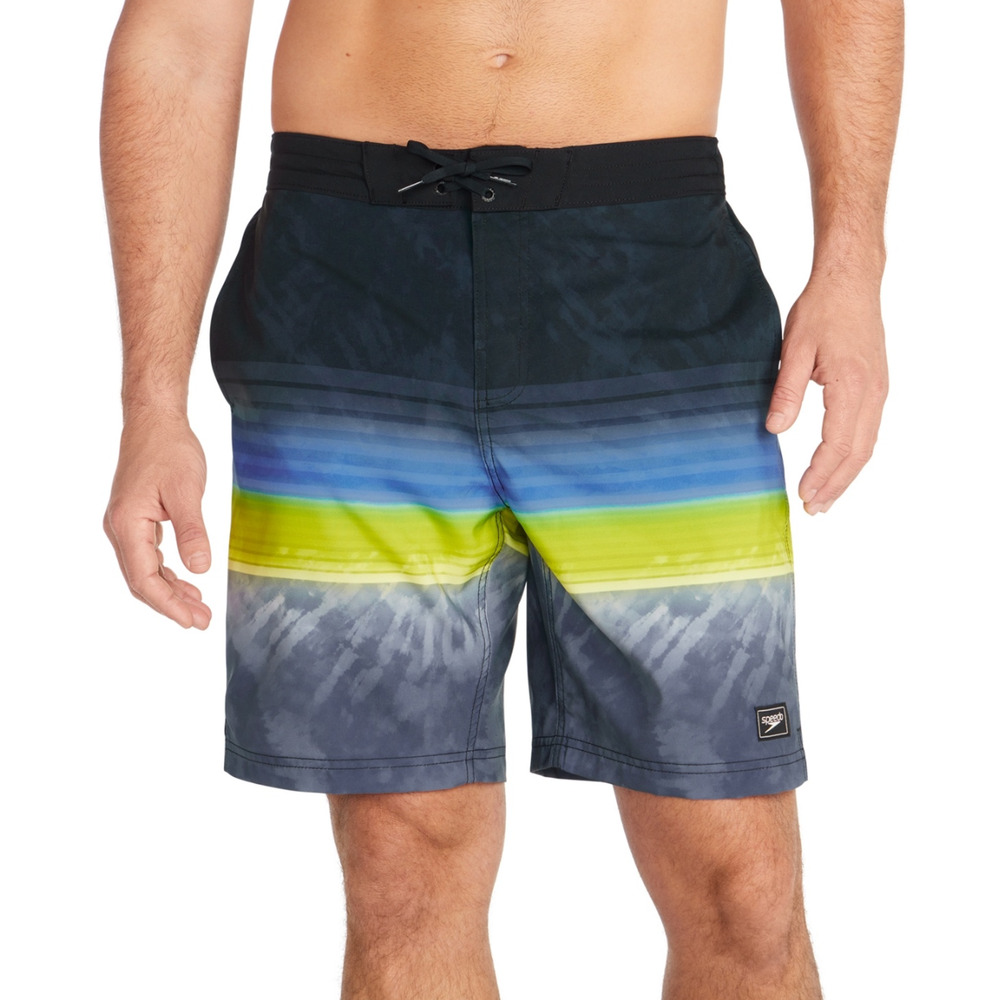 Speedo Men Printed Bondi Basin 9" Boardshorts Black Size S